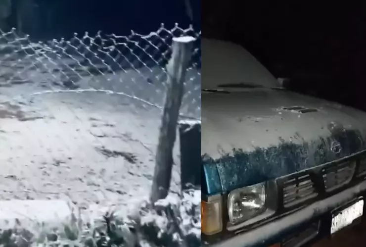 Caída de nieve en Guanajuato