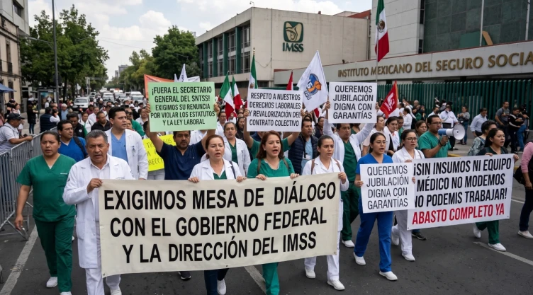 Megamarcha del IMSS ocasionará un caos vial este viernes 30 de octubre