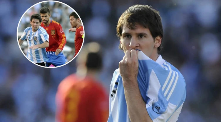 La Argentina de Messi goleó a España en el 2010