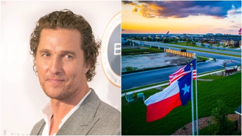 Matthew McConaughey y la bandera de Texas