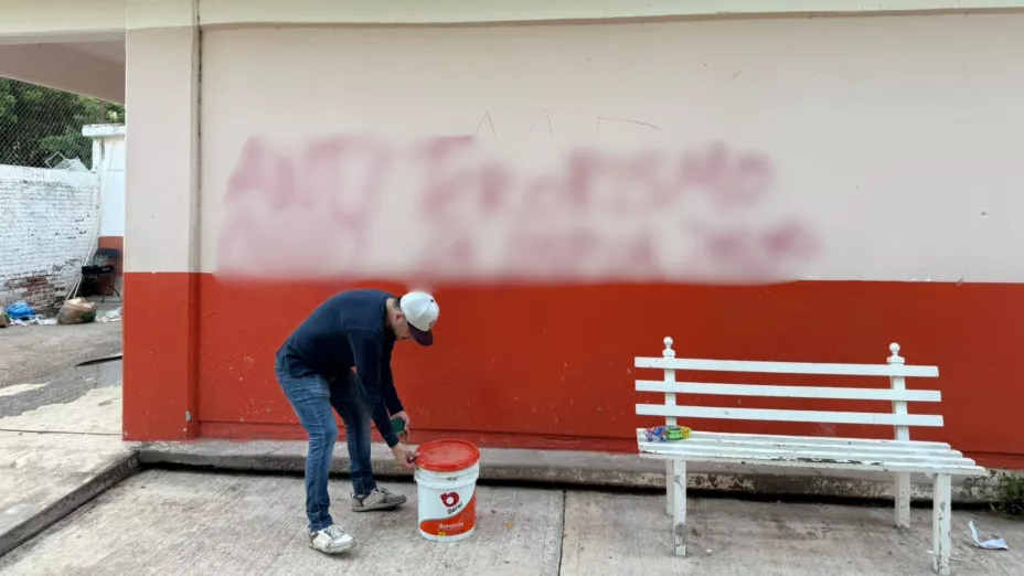 Secundaria vandalizada en Bellavista, Culiacán