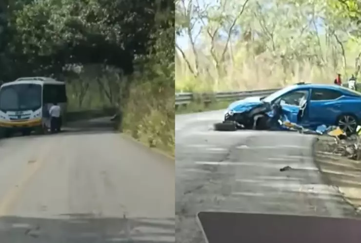 Esto se sabe del FUERTE ACCIDENTE entre un autobús y un coche en carretera Holpechén - Campeche
