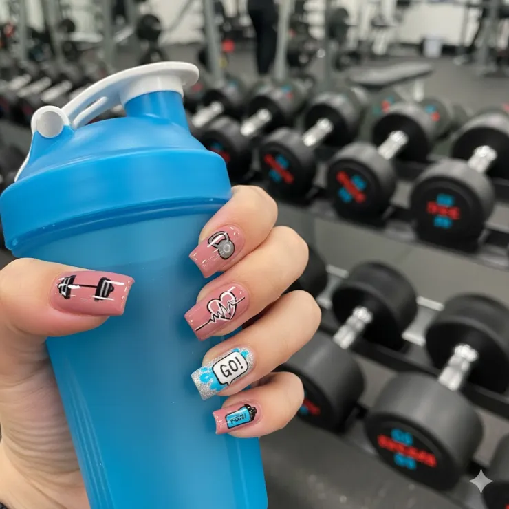 8 diseños de uñas de gimnasio que te volverán loca: son dibujos hermosos y quedan en cortas o largas