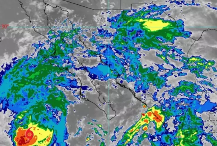 Autoridades emiten alertas por tormenta Mario: lluvias puntuales y oleaje elevado en la península de Baja California
