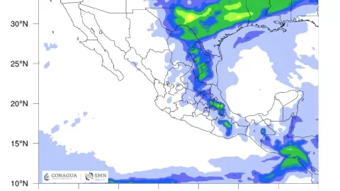 El SMN marc&oacute; las zonas donde llover&aacute; en M&eacute;xico