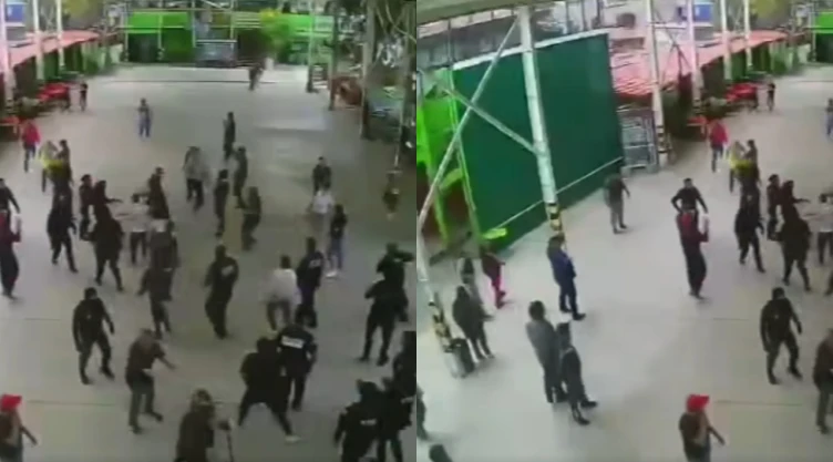 Enfrentamiento policías y padres en Ixtapaluca edomex