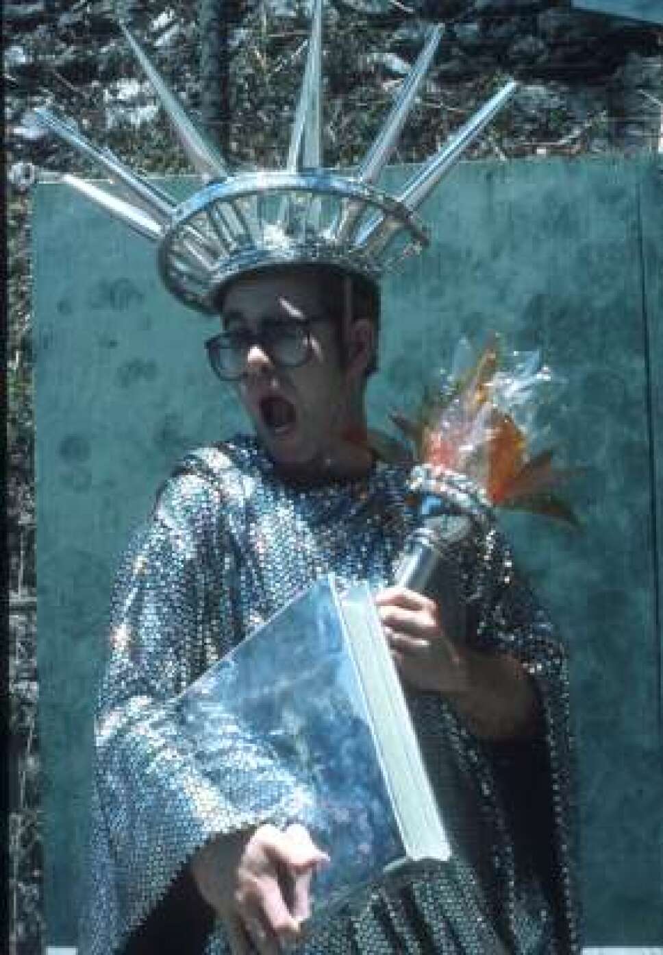 Disfraz de estatua de la libertad Foto Especial