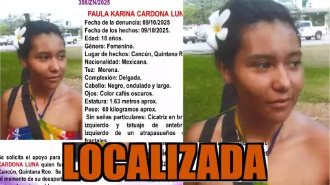 ¡Actualización! Localizan con vida a Paula Karina Cardona Luna, joven que había sido reportada como desaparecida en Cancún