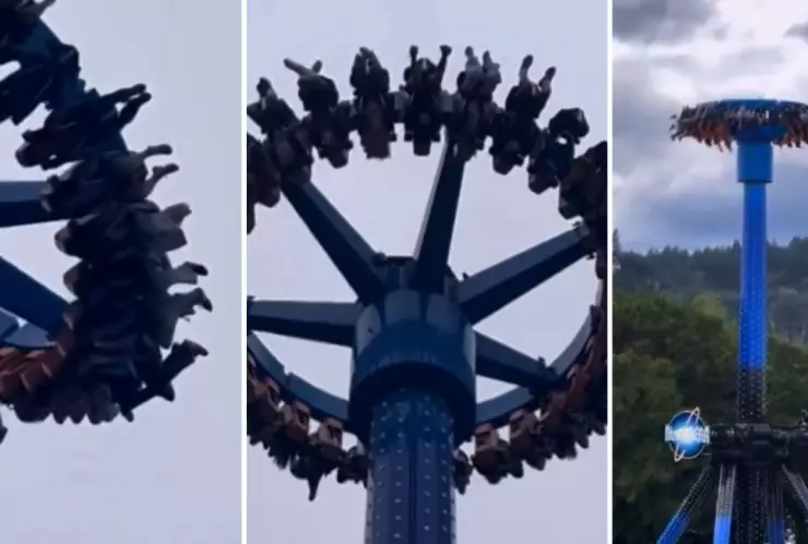 Juego mecánico en Oregón falla en el aire