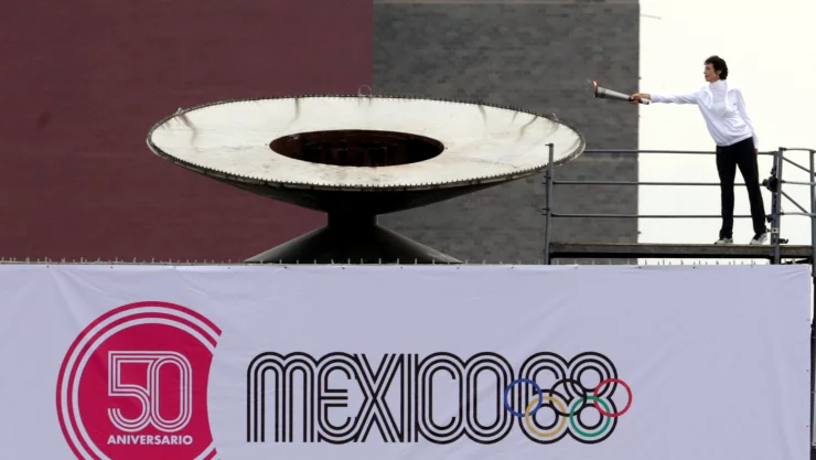 Queta Basilio en conmemoración 50 de los Juegos Olímpicos del 68