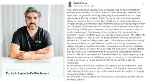 Norma Patricia temía por su vida: La mujer asesinada en Iztapalapa denunciaba a su cirujano