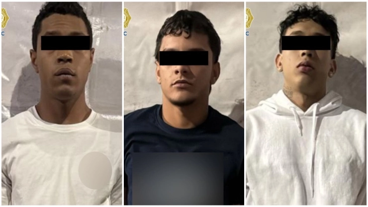 Tres supuestos miembro de la banda Tren de Aragua, ligada con explotación sexual en CDMX, cayeron