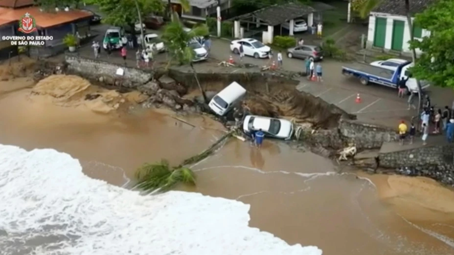 Daños por lluvias en Sao Paulo, Brasil.