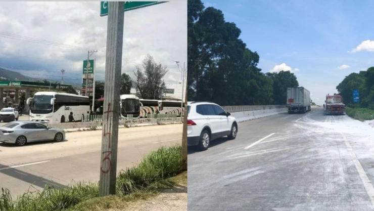 Fotos de bloqueos en carreteras
