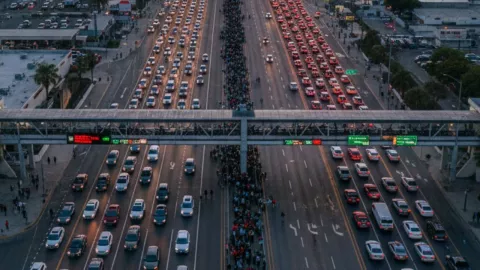 Cruce fronterizo en Tijuana