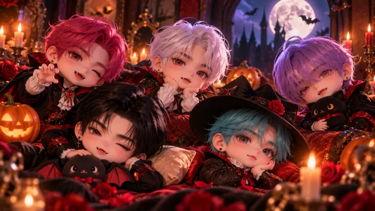 Baby Saja Boys como vampiros terrorificos