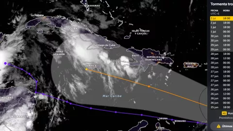Aquí la trayectoria de la tormenta tropical Beryl, potencial a ser huracán
