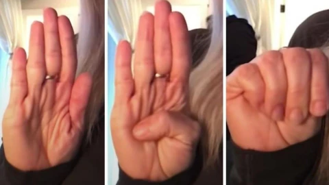 Rescatan a otra mujer tras realizar la señal de violencia machista