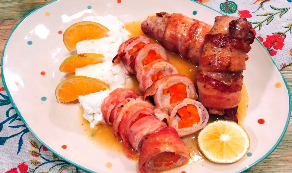 Receta Rollos de cerdo a la naranja