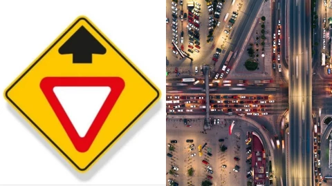 NUEVA señal de tránsito triángulo blanco