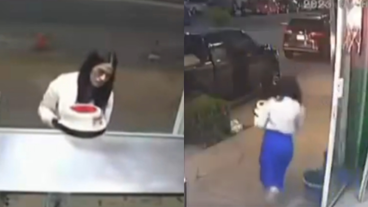 Captan a mujer robando pastel en Acapulco; la bautizan como ‘Lady Pastel’.