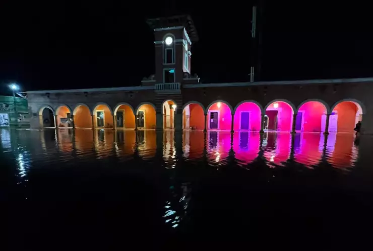 Maxcanú queda bajo el agua tras las fuertes lluvias de hoy
