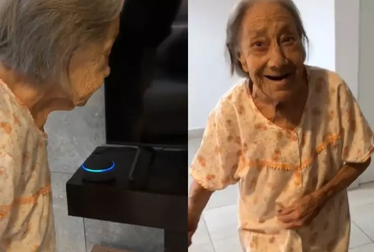 Una abuelita conmovió a los usuarios de TikTok, luego de que le pidiera su canción favorita.