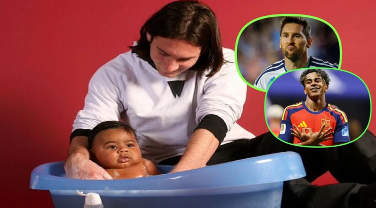¿La foto viral de Messi bañando a Lamine Yamal de bebé es real? La historia detrás de esa icónica imagen