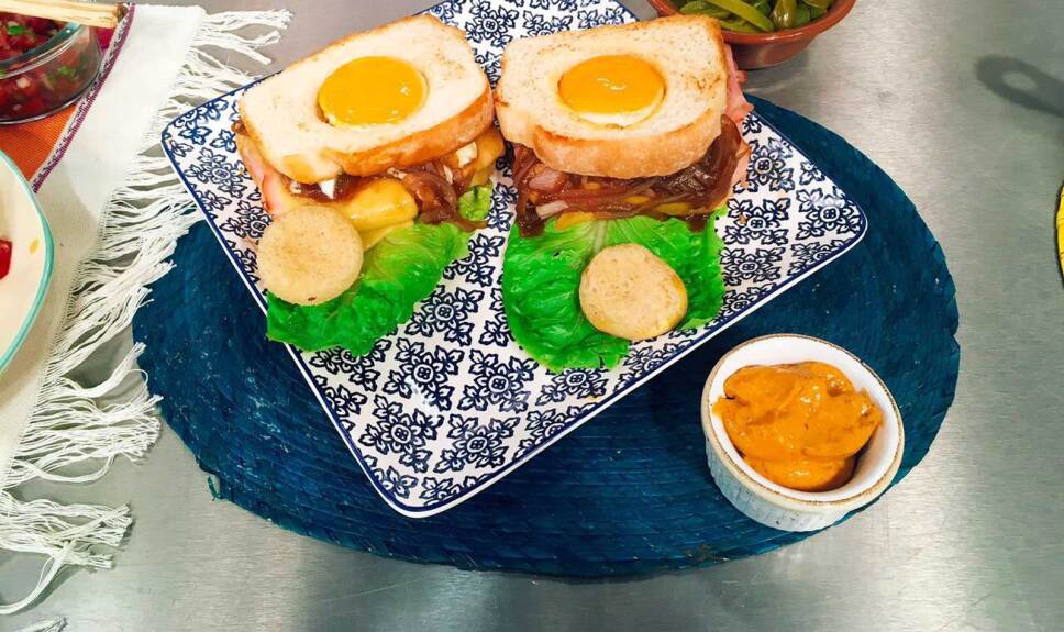 Receta Sandwich de huevo al gratín