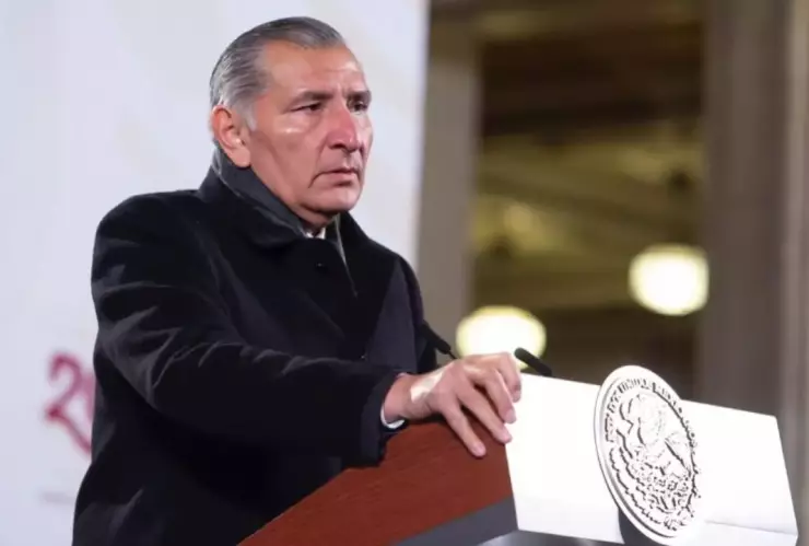 Adán Augusto habla en conferencia mañanera