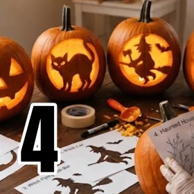 4 plantillas para calabazas de Halloween para imprimir: no te la compliques