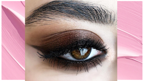 delineador smoky marrón degradado