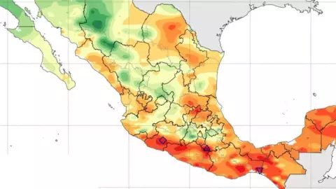 Mapa de temperaturas máximas en el país