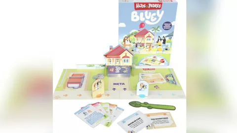Juego de trivia y retos inspirado en “Bluey”.