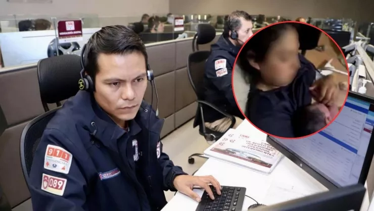 Paramédicos del C5 Hidalgo ayudan a una pareja para tener parto por videollamada