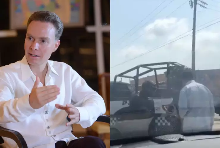 Así detuvieron y encañonaron a Manuel Velasco por policías de Veracruz