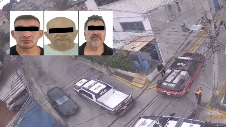 La policía detuvo a tres presuntos implicados en el robo en Tlalnepantla.