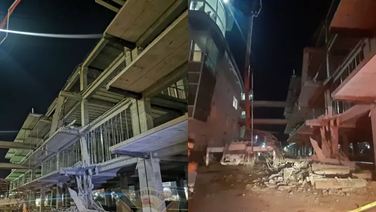 Colapsa el estacionamiento de un hospital en Hermosillo, Sonora