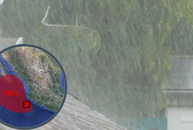 Zona de baja presión en el Pacífico