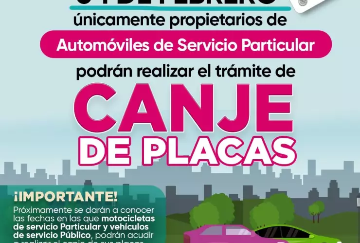 Canje de placas Chiapas 2025
