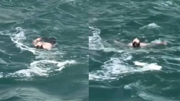 VIDEO: Captan a hombre nadando en las Cataratas del Niágara; así se lo llevó la corriente