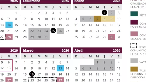 Calendario de clases SEP 2026