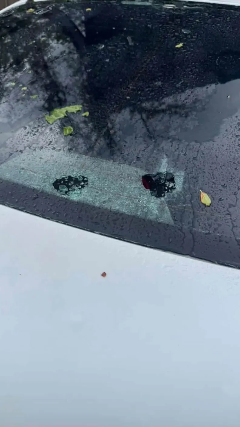 Cristalazo tras fuerte granizada en Chihuahua