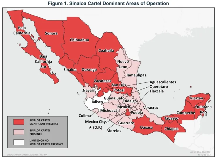 El mapa del Cártel de Sinaloa: los estados donde mantiene su dominio en México