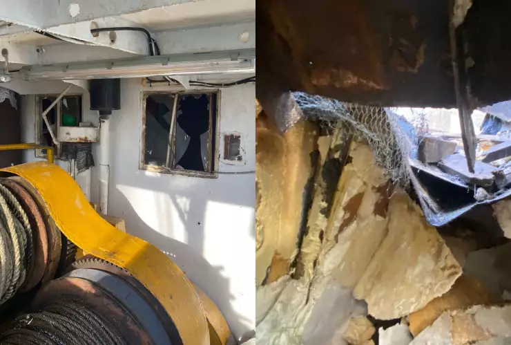 Explosión de barco en Mazatlán