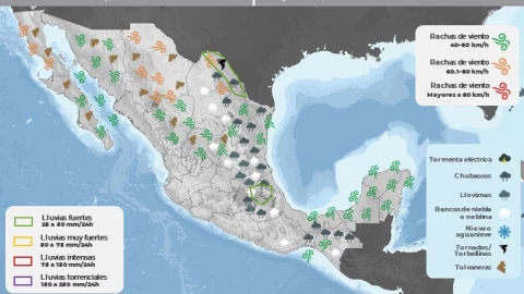 Clima en M&eacute;xico 28 de marzo