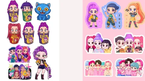 Stickers originales de kpop demon hunters.jpg