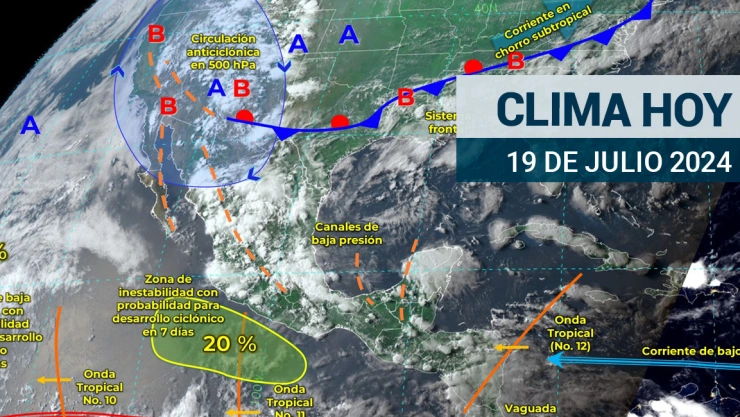 Clima en México HOY 19 de julio