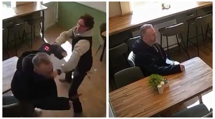 VIDEO en cafetería de Reino Unido: cliente herido logra someter a su agresor tras ataque con cuchillo