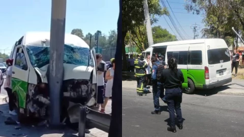 choque-avenida-oceania-combi-impacta-automovil-11-lesionados-cdmx-hoy-13-abril